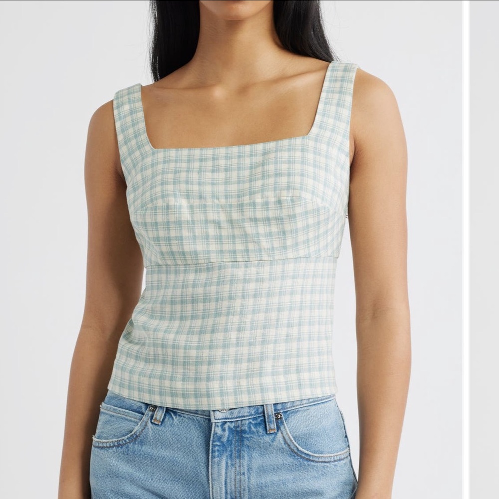 Reformation Light Blue Straight-Leg Jeans